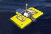 A free-floating desalination buoy developed by a Canadian firm operates on wave power alone