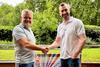 James Tinkler (LHS) welcomes Ivan Kljakovic Gaspic (RHS) as H-L distributor
