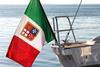 Italian flag on boat
