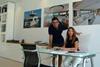 L-R: Matías Argüelles and Petra Eichstädter at Ventura's new office in Port Adriano