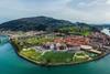 Aerial view of the Oria estuary, Gipuzkoa