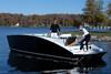 The ELUX electric pontoon combines the simplicity of an electric motor with the luxury of a fibreglass design