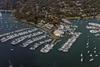 Aerial of marinas in Australia