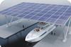 The Italian motor specialist Sealence was one of the first to envisage a covered solar dock, but for recharging much larger craft. Excess power can be sold back to the grid.