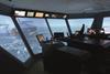 Simulator of a deck bridge at the Offshore Simulation Center in Norway