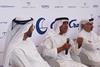 Chairman of Gulf Craft, Mohammed Alshaali (with microphone) at press conference DIBS