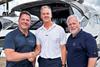 Riviera owner Rodney Longhurst(centre) with Freedom Marine's Denis Barnard (left)