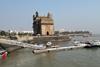 Gateway of India with pontoon pic1