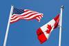 US-Canadian flags