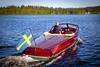 Swedish boat & flag