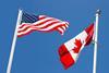 US-Canadian flags