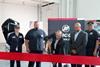 Mercury Marine's Chris Drees (centre) cuts ribbon opening new US$9m diecasting expansion