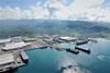 Balamban, Cebu with the CMII located close to smaller sshipyard of the right of the picture
