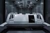 Azimut's new post-curing oven. The boatbuilder said that the use of carbon can reduce the weight of 