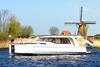 Dutch-motorboat-on-lake-in-South-Holland-Netherlands