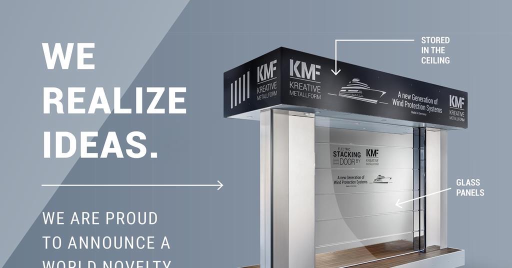 KMF Electric Stacking Door | Product Launch | International Boat Industry