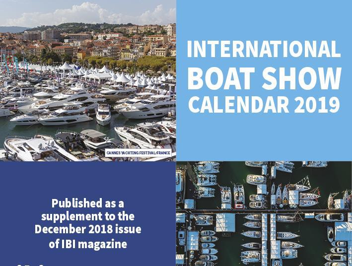 2019 IBI Boat Show Calendar available to view or download here