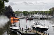 Boat fire