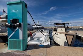 Aqua 75 delivering DC rapid charging to two electric boats simultaneously (Credit Aqua superPower Ltd)