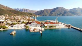 The Bijela shipyard in Boka Bay, Montenegro