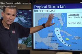 Hurricane Ian projected track