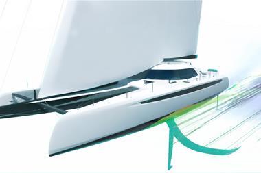 Gomboc Design software is especially useful for foiling projects, such as this Persico 72 foiling catamaran. The retractable planform foils could be fully simulated to calculate the flex under various conditions