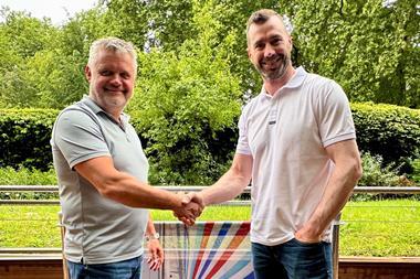 James Tinkler (LHS) welcomes Ivan Kljakovic Gaspic (RHS) as H-L distributor