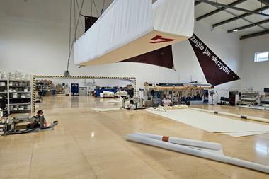 Sail service sail loft floor
