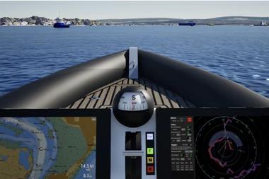 Launched in 2024, MPDUK has developed a suite of Cloud-based simulators designed to make pilotage as realistic as possible. This is their VTS training module for harbour staff. Note the twin screens on the RIB’s dashboard.