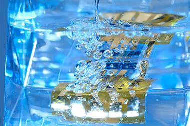 RIKEN-flexible-organic-photovoltaic-material-under-test-in-water