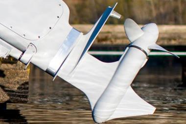 The Pure Watercraft electric outboard motor