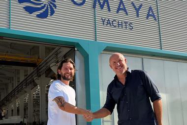 Pictured left to right: Omaya Yachts’ CEO, Kaloyan Radulov, and head of commercial, Jean Paul Vaele