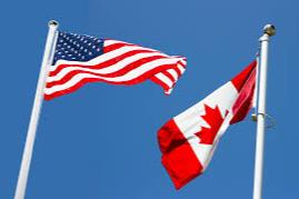 US-Canadian flags