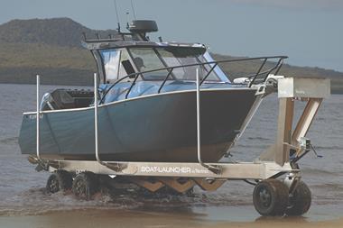 Boat-launcher- exiting water