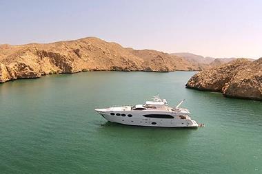 GC Majesty 105 on seatrials in the Straits of Hormuz area