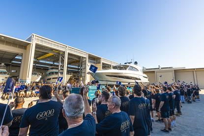 An epic celebration of Riviera's 6,000th motor yacht by the 950-strong team on Australia's Gold Coast