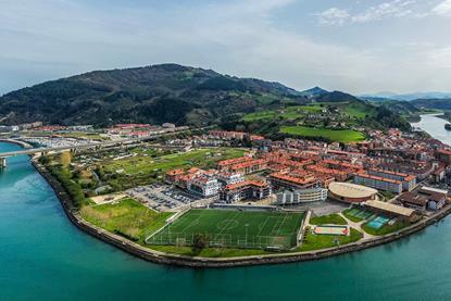 Aerial view of the Oria estuary, Gipuzkoa