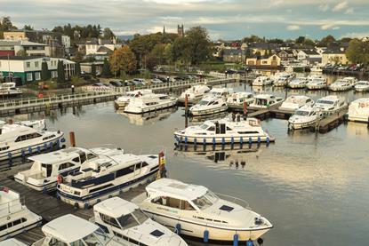 Carrick on Shannon. Many marinas are full to capacity post the Covid boom