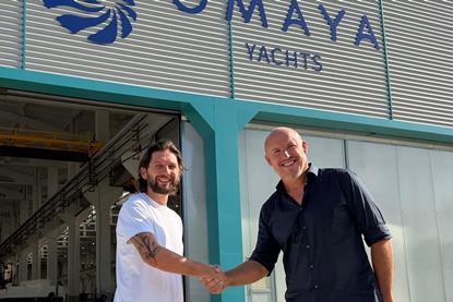 Pictured left to right: Omaya Yachts’ CEO, Kaloyan Radulov, and head of commercial, Jean Paul Vaele