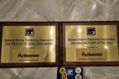 Actisense win at NMEA Awards 2025