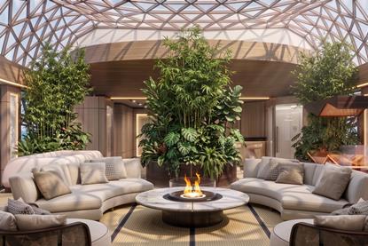 Benetti's Clear Waves concept with a Wellness focus including a special glass roof and plants