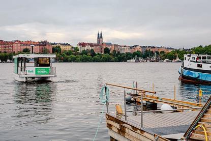 The MF Estelle passenger ferry completes its autonomous test crossing of the Riddarfjärden on October 4