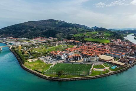 Aerial view of the Oria estuary, Gipuzkoa
