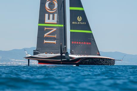 Britannia. the yacht that represented the UK in the 37th America's Cup