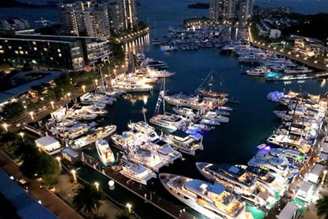 SYF drone shot at night