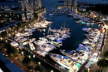 SYF drone shot at night
