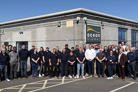 The Ocean Signal team at their company headquarters in Margate, UK