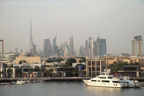 Dubai Creek with Burj Al Khalifa in background