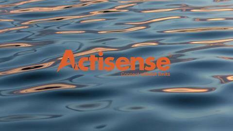 Actisense logo with waterbackground