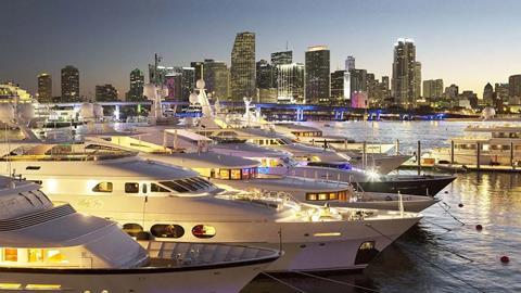 Miami-Yacht-Show-at night